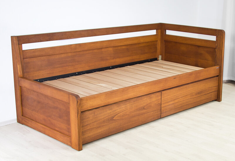 Postel Postelia SOFA DUO Buk 180x200 / 2x 90x200 - Rozkládací dřevěná postel z masivu (obrázek 7)